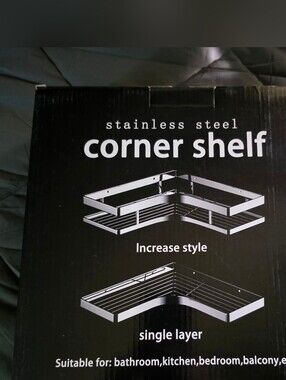 Stainless Steel Corner Shelf - Silver